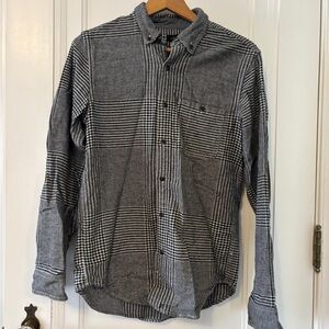 Vintage Jcrew Black and White Checkered Men's Flannel